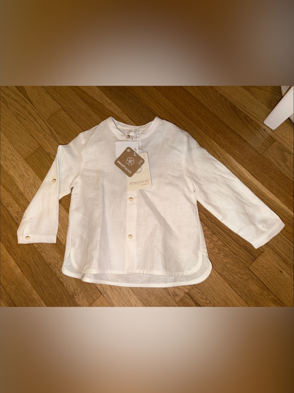 Mayoral white Long-Sleeve Casual Button-Down Shirt